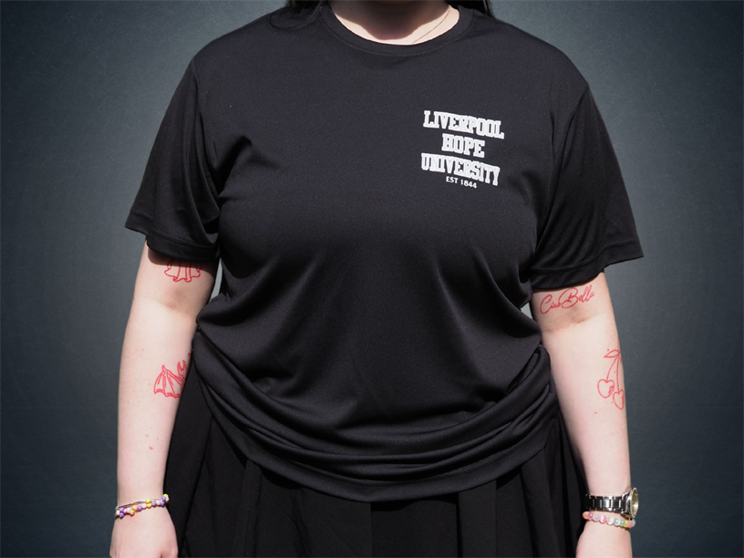 Black Liverpool Hope TriDri Sports Tee
